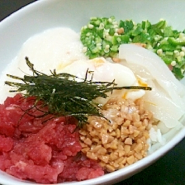 食欲が進む ネバネバ丼 レシピ 作り方 By Anelavivi 楽天レシピ